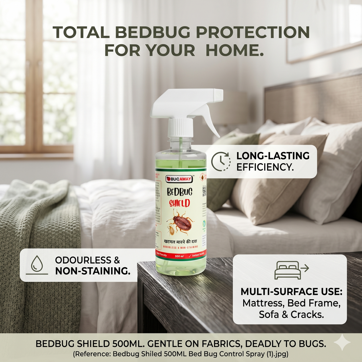 Bug Away™ Powerful Natural Organic Bedbug Killer Spray 500 ML