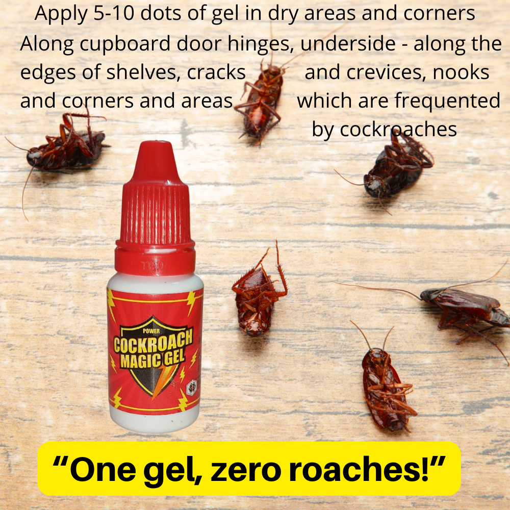 Best Cockroach Killer Magic Gel | Anti Roach Gel For Home, Kitchen & Office 15 GM (Pack Of 12)