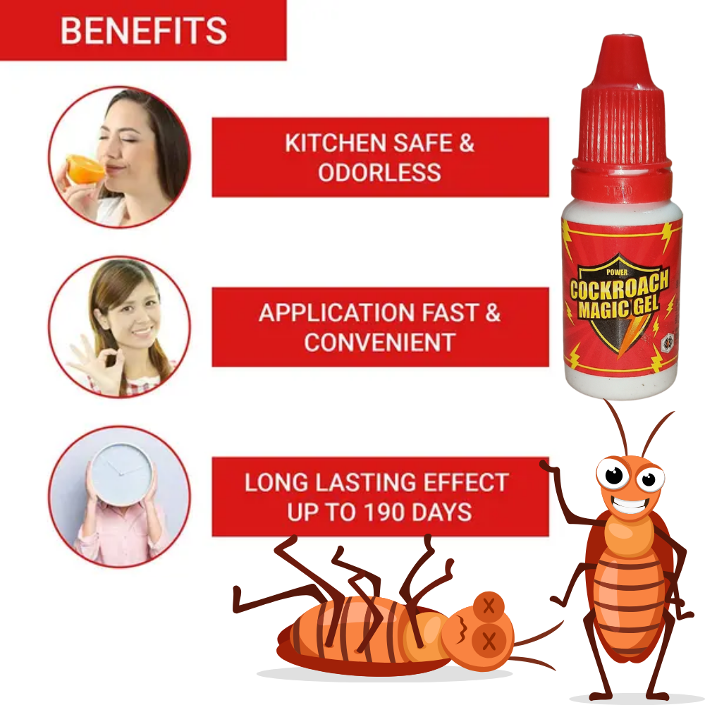 Best Cockroach Killer Magic Gel | Anti Roach Gel For Home, Kitchen & Office 15 GM (Pack Of 12)