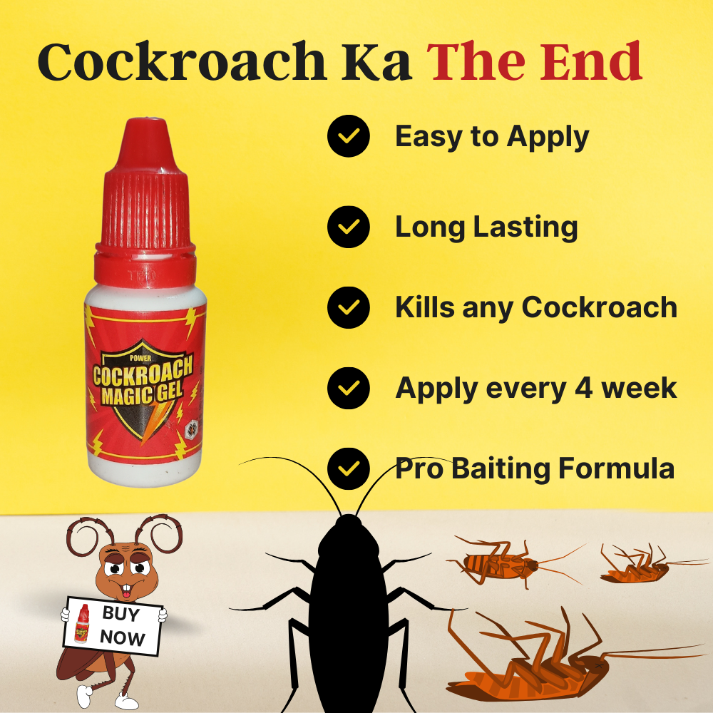Best Cockroach Killer Magic Gel | Anti Roach Gel For Home, Kitchen & Office 15 GM (Pack Of 12)