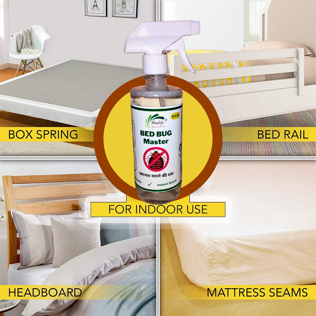 BedBug Eliminator | Khatmal Maar Spray Eco Friendly | खटमल मारने का स्प्रे 500MLX1