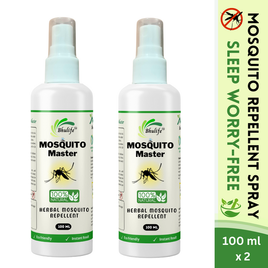 Bhulife Herbal Mosquito Killer Spray | 100% Natural & Non-toxic | Safe For Children | 100MLx2