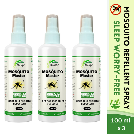 Bhulife Herbal Mosquito Killer Spray | 100% Natural & Non-toxic | Safe For Children | 100MLx3