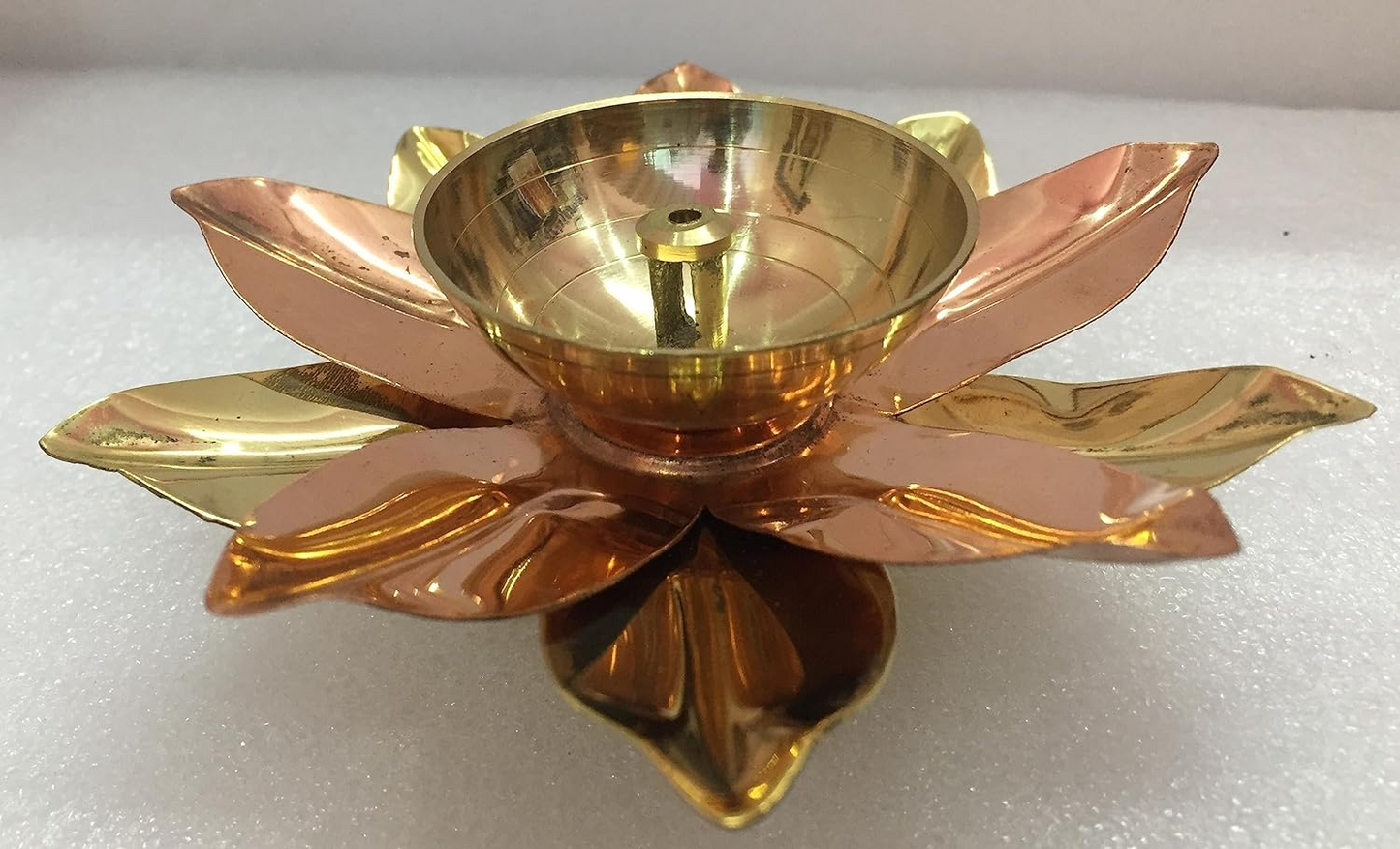 Copper Brass Lotus Diya/Deepam Pack of 6 (3 inch each)