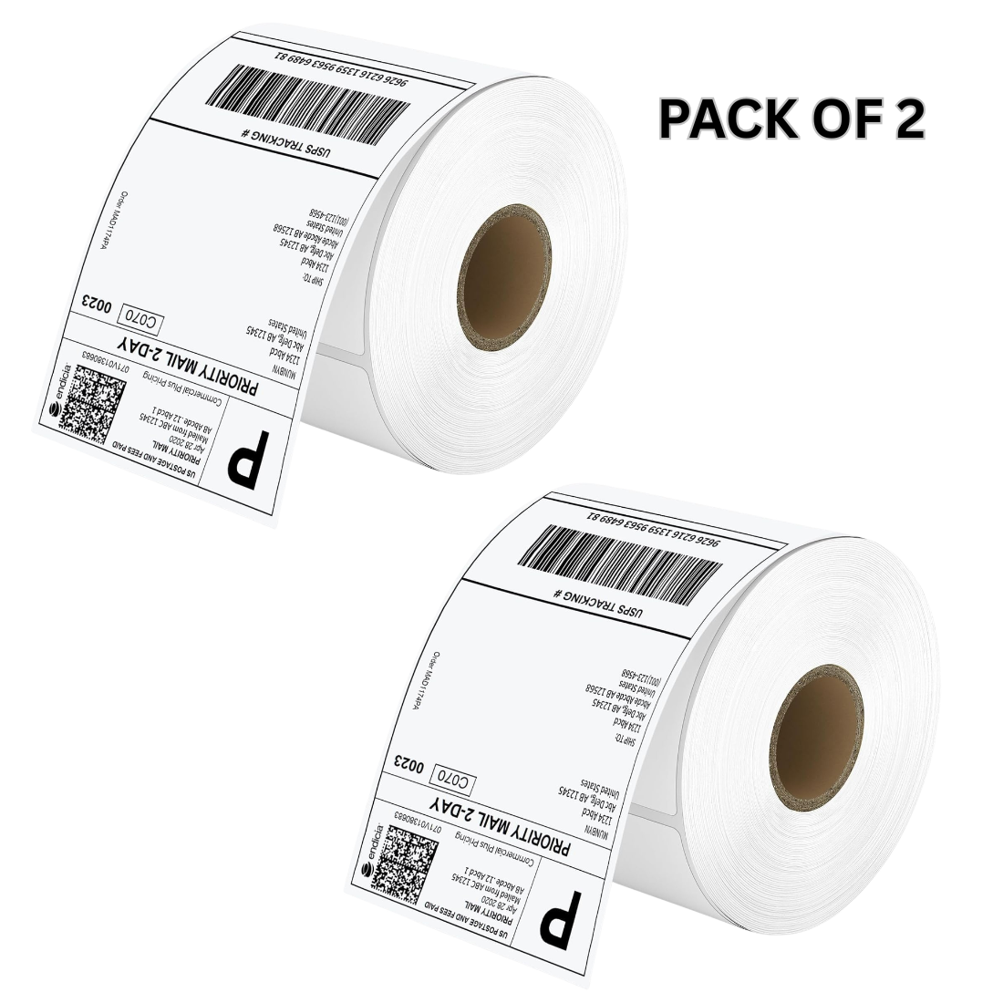 Direct Thermal Shipping Label Sticker Roll / Flipkart Meesho Shipping Labels - 3x5 Inches 400 Labels per Roll