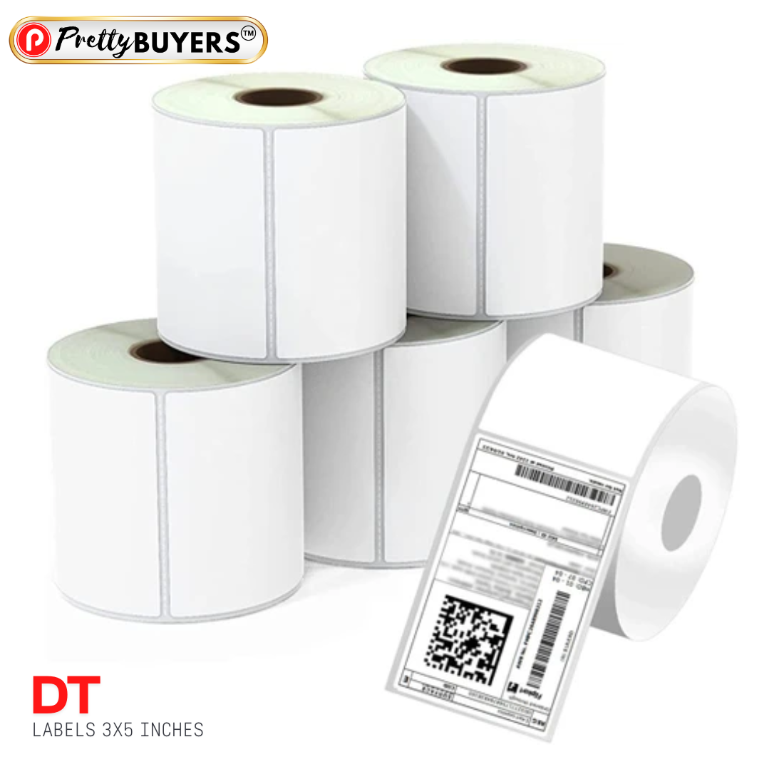 Direct Thermal Shipping Label Sticker Roll / Flipkart Meesho Shipping Labels - 3x5 Inches 400 Labels per Roll