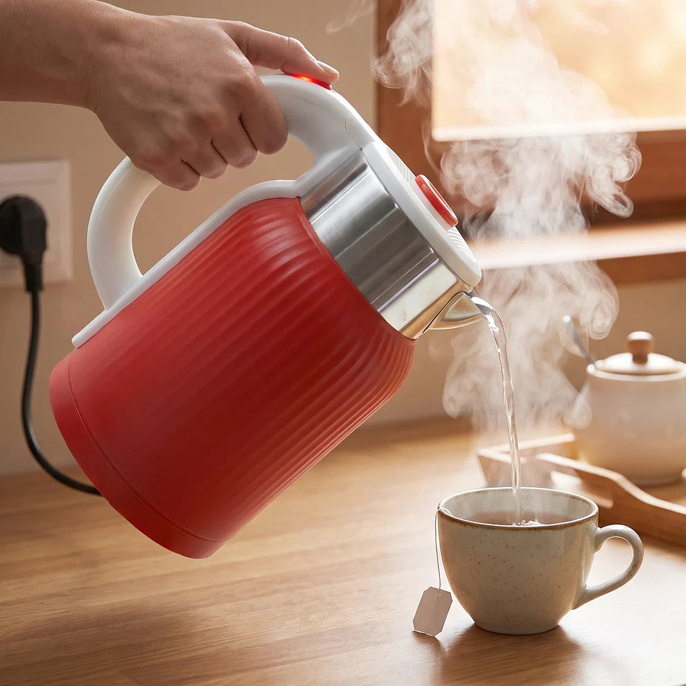 Pretty Buyers Electric Kettle 2 Litre 1500W Red for Tea Coffee Milk and Hot Water (1 Pc)