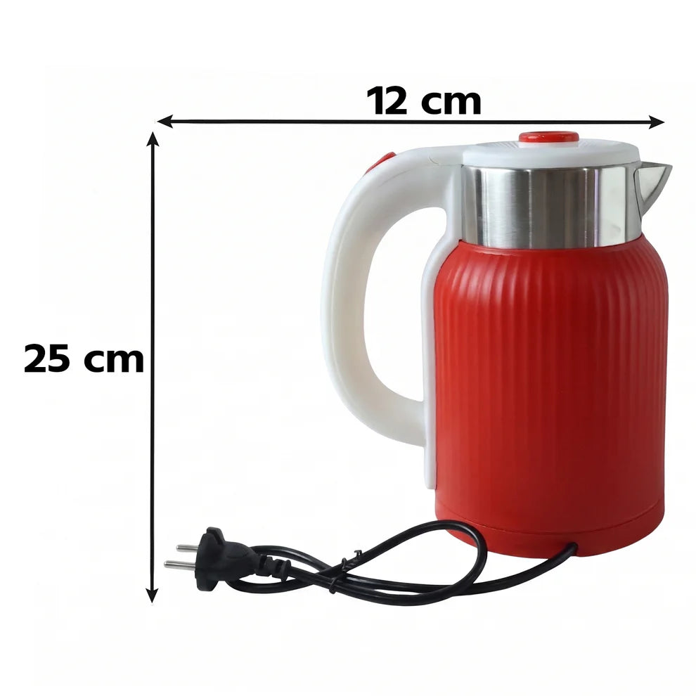 Pretty Buyers Electric Kettle 2 Litre 1500W Red for Tea Coffee Milk and Hot Water (1 Pc)