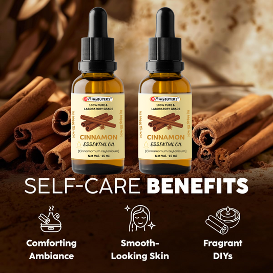 PrettyBUYERS Natural Cinnamon Essential Oil | 100% Pure & Organic | 15ML (Pack Of 2)