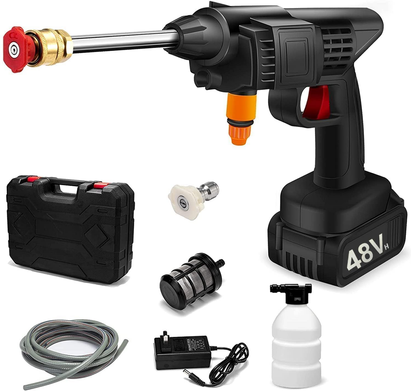 High Pressure Car Washer Gun with 48 V rechargeable Battery