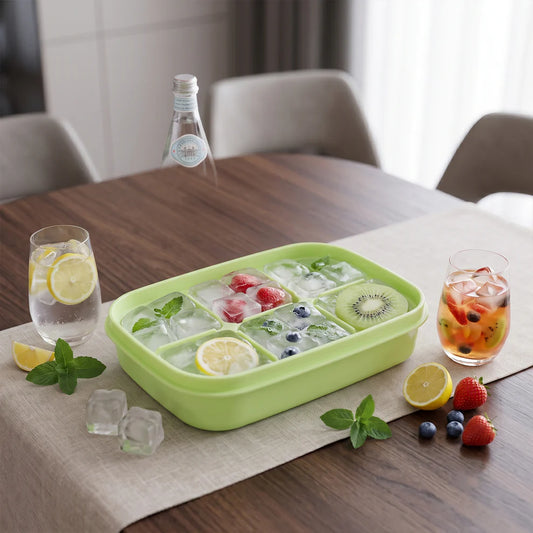 Pretty Buyers Mini Plastic 6 Cavity Fridge Storage Tray Ice Cube Tray Freezer Mold (1 Pc)