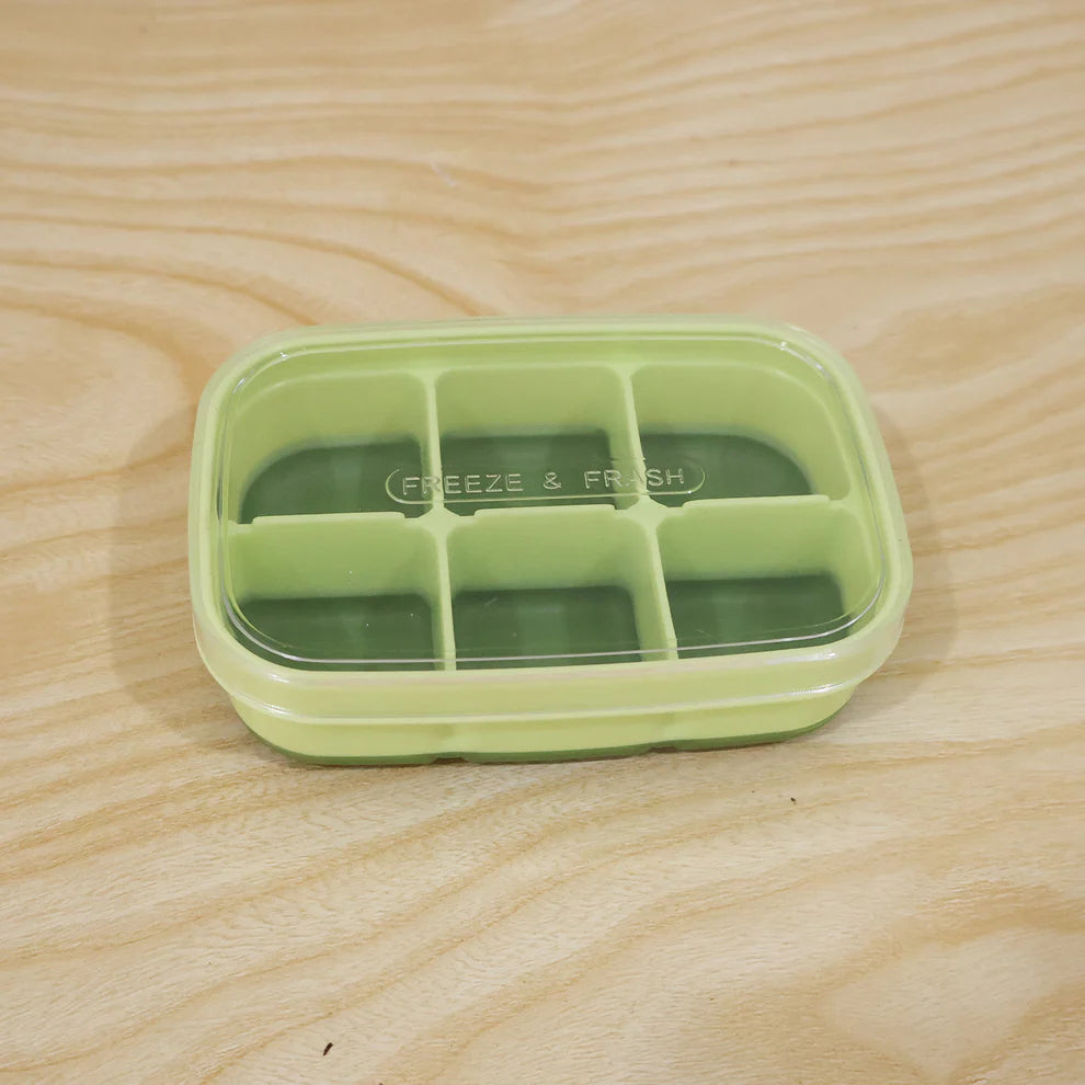 Pretty Buyers Mini Plastic 6 Cavity Fridge Storage Tray Ice Cube Tray Freezer Mold (1 Pc)