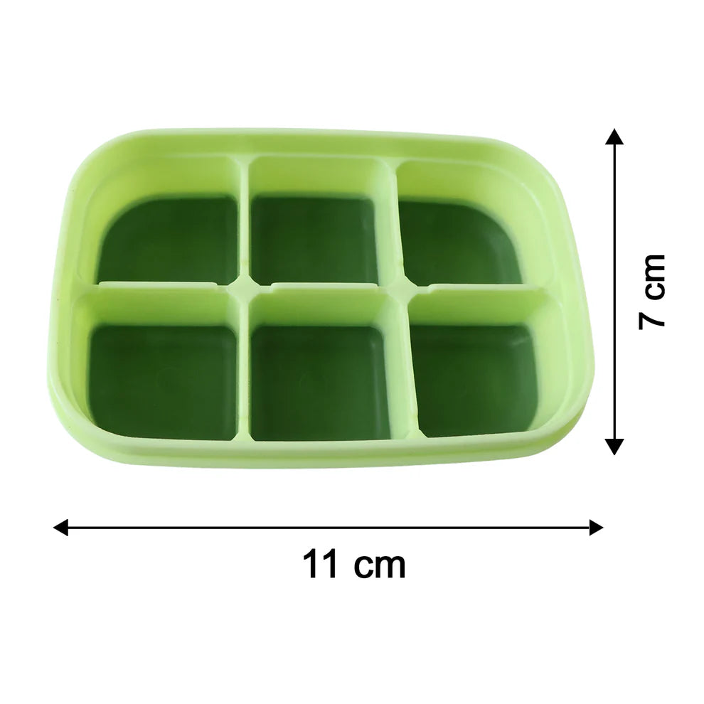 Pretty Buyers Mini Plastic 6 Cavity Fridge Storage Tray Ice Cube Tray Freezer Mold (1 Pc)