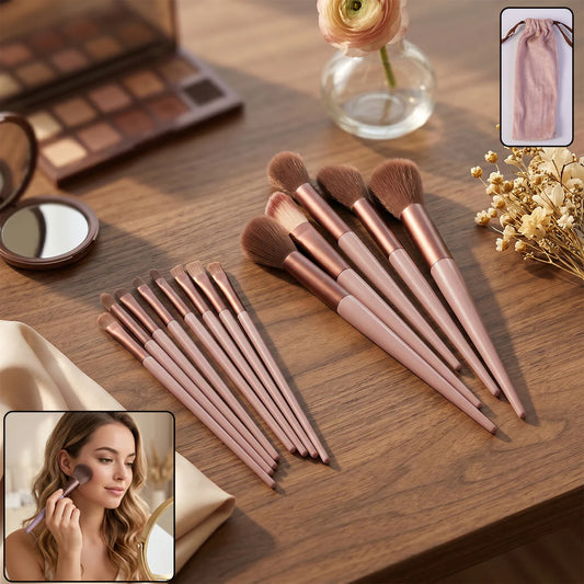 Pretty Buyers Professional Makeup Brush Set – Complete 13-Piece Collection with Pouch