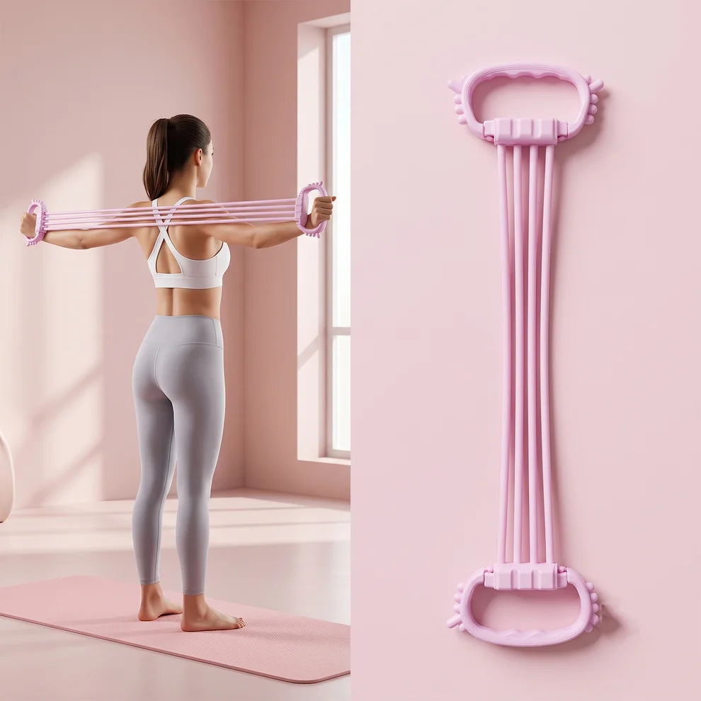 Pretty Buyers Multifunctional Chest Expander Puller 3 Tube Resistance Band for Home Gym (1 Pc)