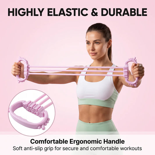 Pretty Buyers Multifunctional Chest Expander Puller 3 Tube Resistance Band for Home Gym (1 Pc)