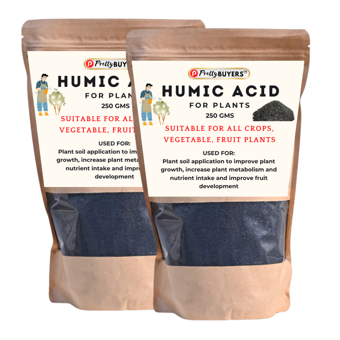 PrettyBUYERS Organic Humic Acid Fertilizer For Plant | Plant Fertilizer For Potted Plants (250 GM)