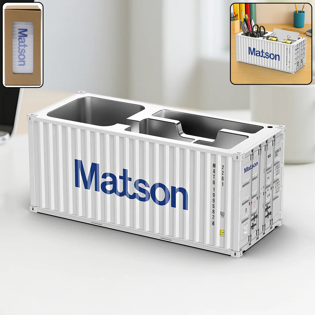 Pretty Buyers Container-Style Desk Organizer – Multi-Compartment Storage Box