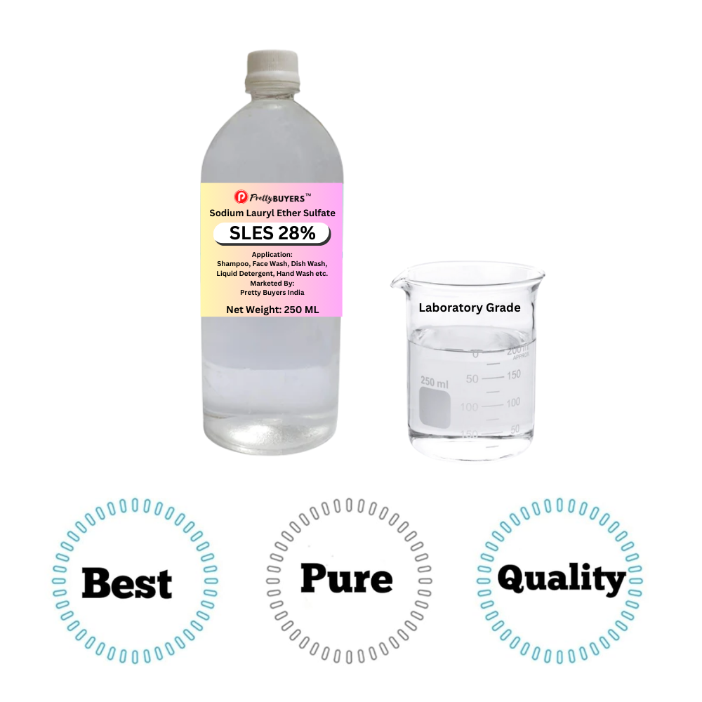 PrettyBUYERS SLES Liquid Sodium Lauryl Ether Sulphate cleansing, emulsifying agent Liquid 250MLx1