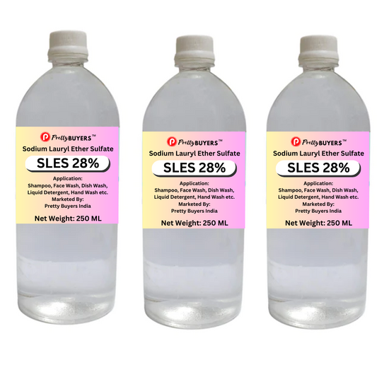 PrettyBUYERS SLES Liquid Sodium Lauryl Ether Sulphate cleansing, emulsifying agent Liquid 250MLx3