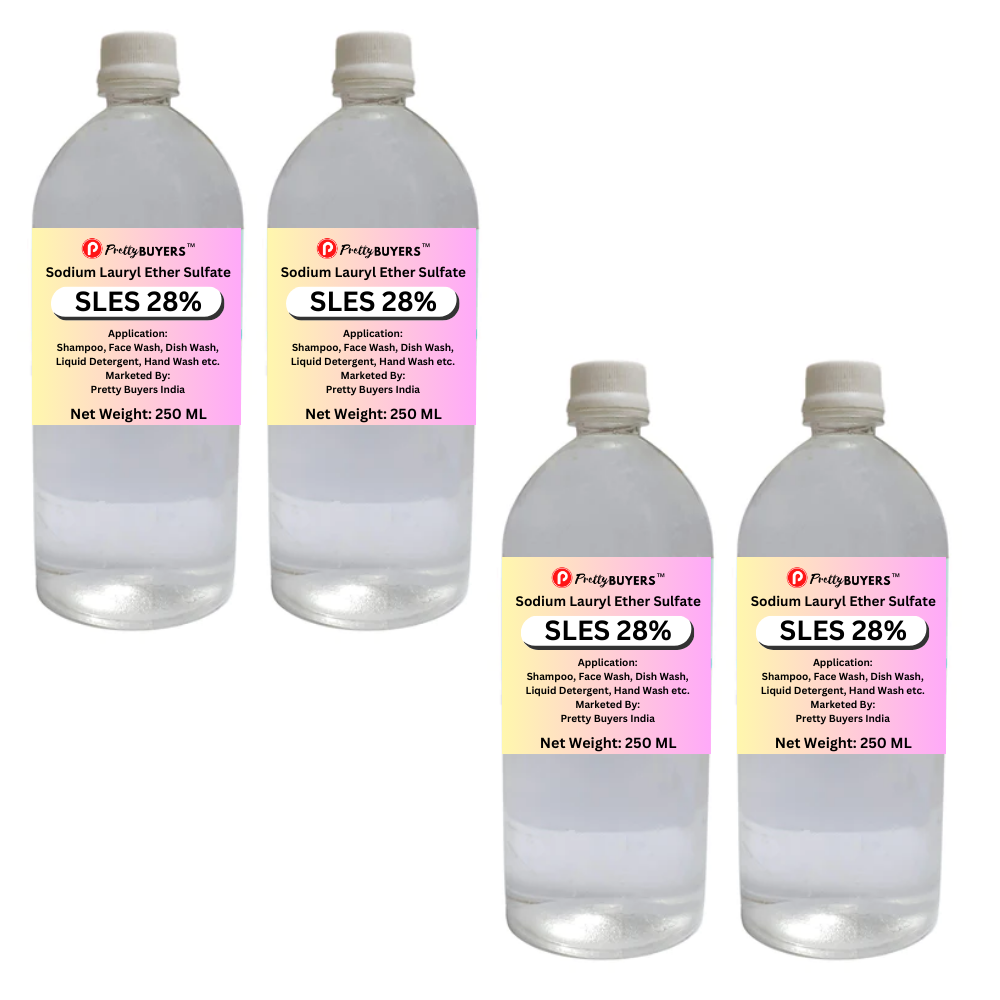 PrettyBUYERS SLES Liquid Sodium Lauryl Ether Sulphate cleansing, emulsifying agent Liquid 250MLx4