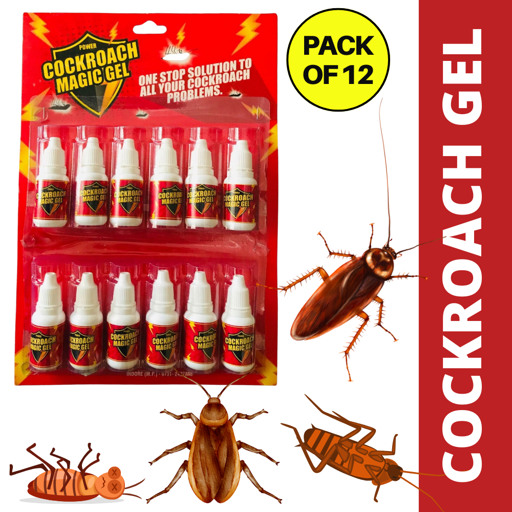 Best Cockroach Killer Magic Gel | Anti Roach Gel For Home, Kitchen & Office 15 GM (Pack Of 12)