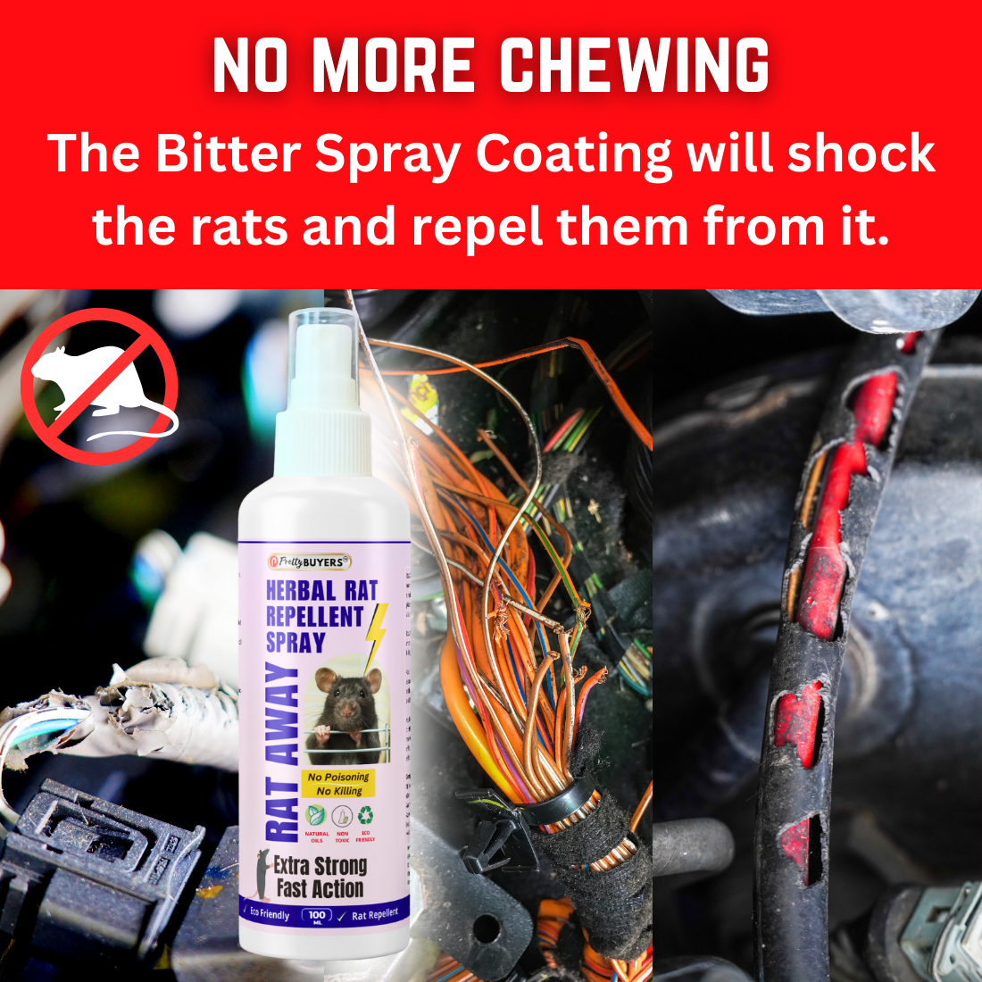Pretty Buyers Rat Away Rat Repellent Spray for Car 100ml