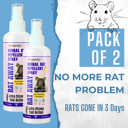 PrettyBUYERS Rat Away Spray | Herbal Rat Repellent Spray For Home & Offices | 100MLx2 (Pack of 2)