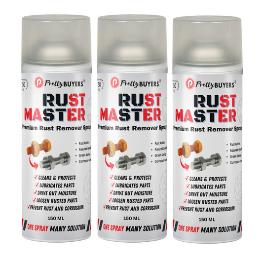 PrettyBUYERS RUST Master - Instant Rust Remover Spray (150 mlx3) | Removes Rust | Protects from Corrosion