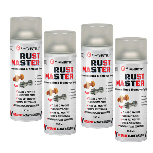 PrettyBUYERS RUST Master - Instant Rust Remover Spray (150 mlx4) | Removes Rust | Protects from Corrosion