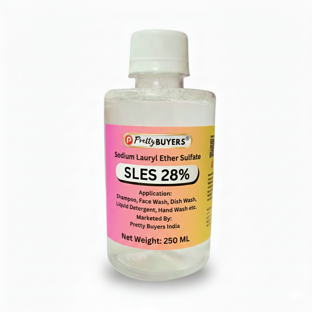 PrettyBUYERS SLES Liquid Sodium Lauryl Ether Sulphate cleansing, emulsifying agent Liquid 250MLx1