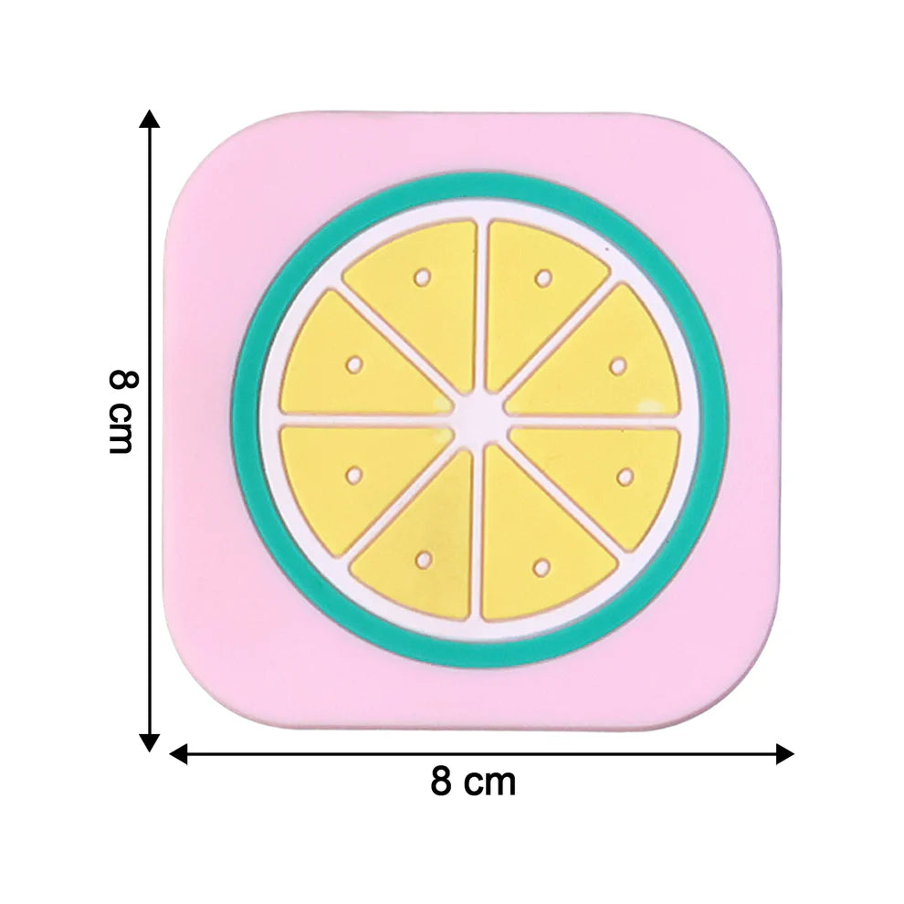 Pretty Buyers Silicone Lemon Drink Coaster – Heat-Resistant Table Protector (5 pcs)