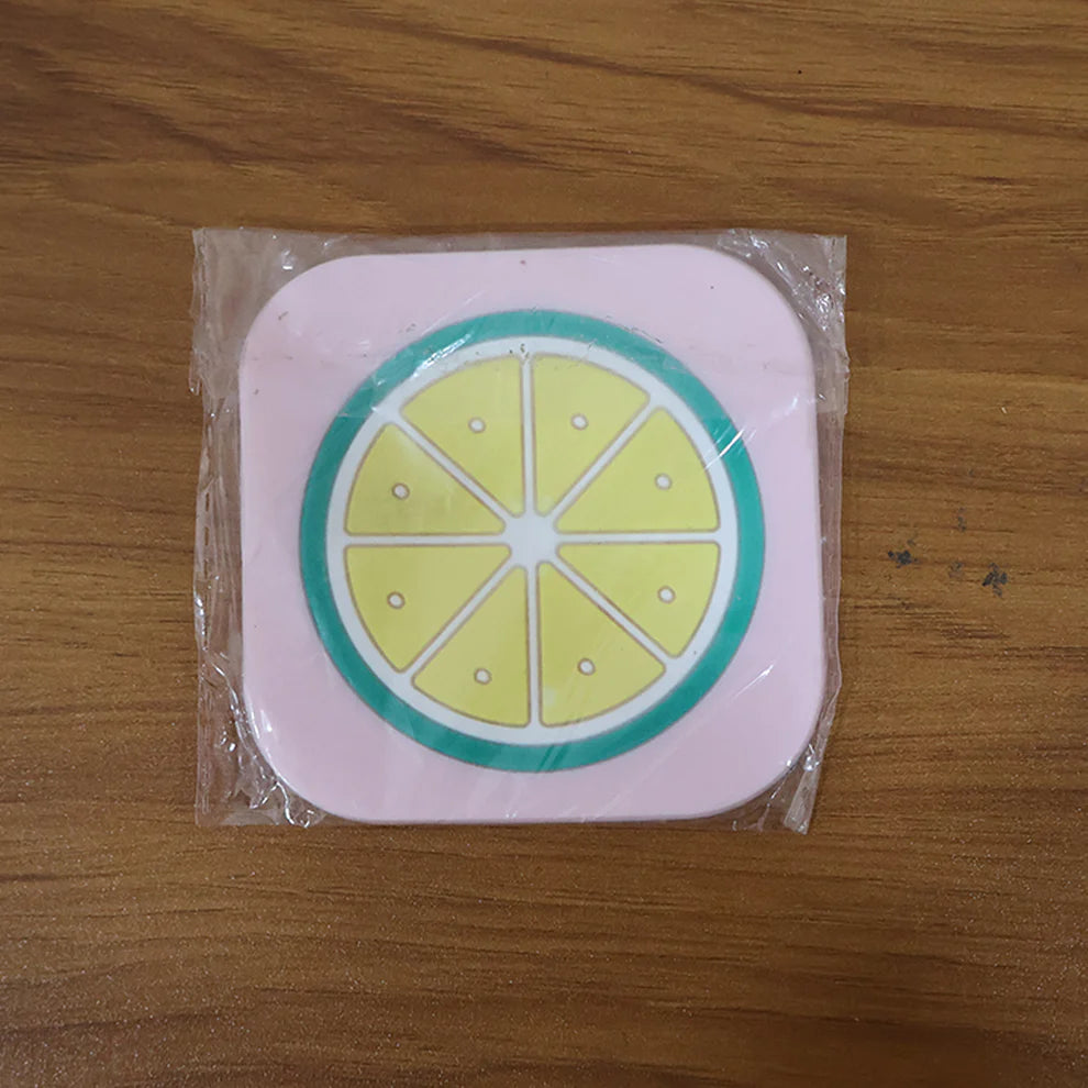 Pretty Buyers Silicone Lemon Drink Coaster – Heat-Resistant Table Protector (5 pcs)