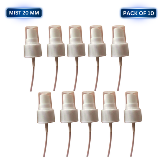 Prettybuyers White Color Mist Spray Pump- 20mm Combo Pack