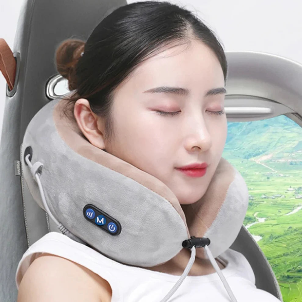 Pretty Buyer U-Shaped Electric Neck Massage Pillow – Cordless & Rechargeable