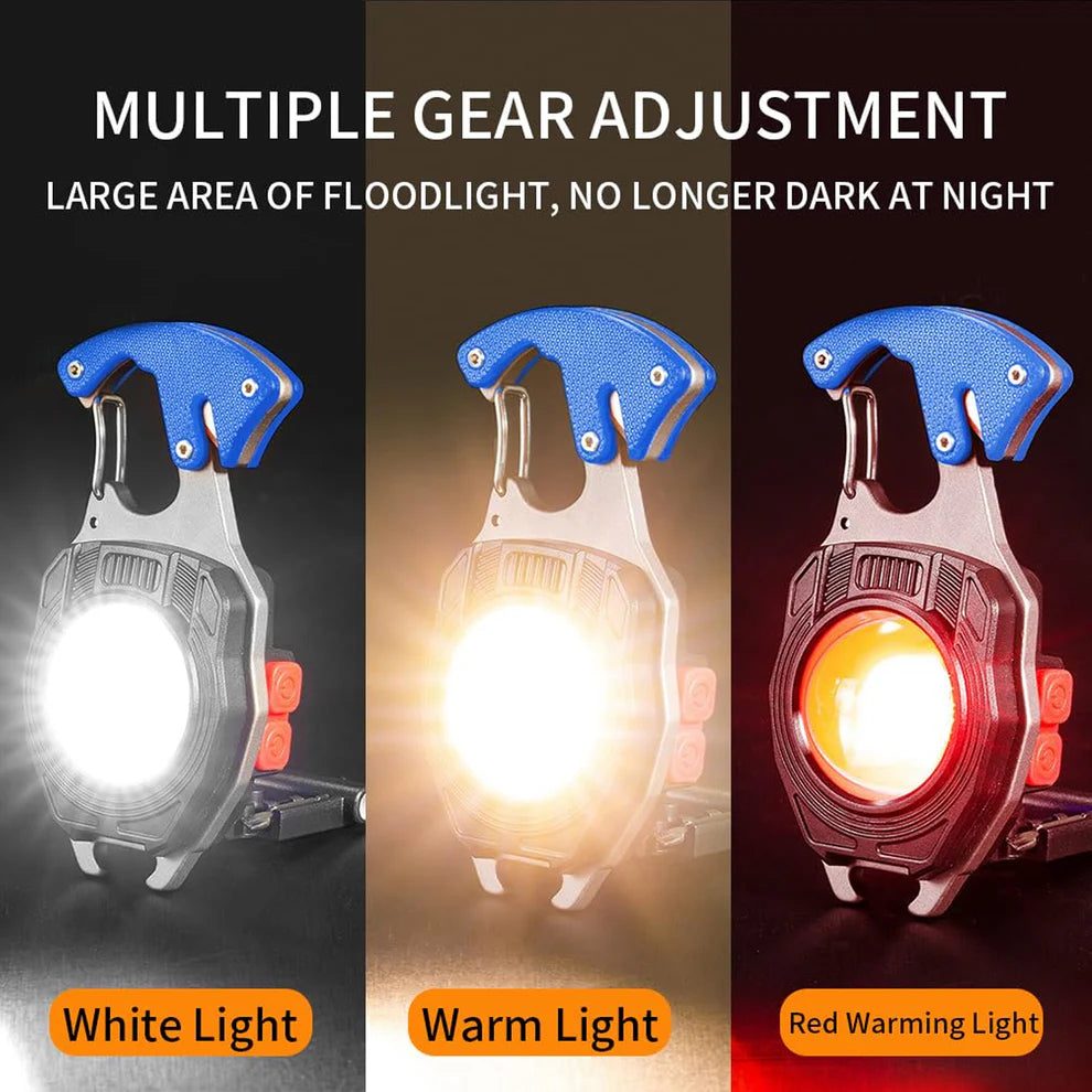 Pretty Buyers Travel LED Light Keychain Rechargeable Multifunction Mini Flashlight (1 Pc)