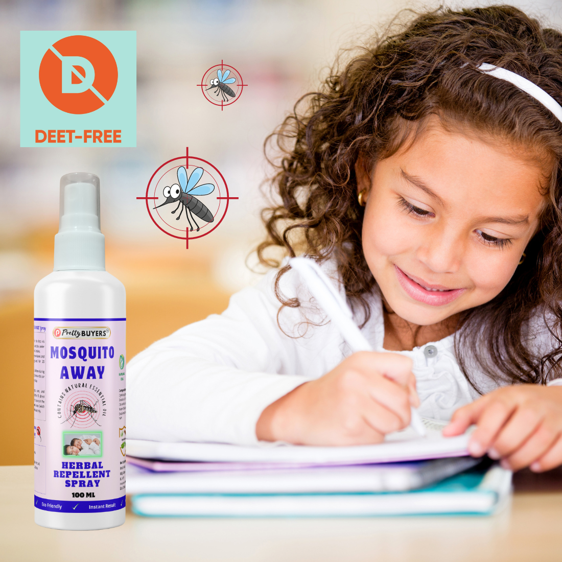 Pretty Buyers Herbal Mosquito Repellent Spray 100ML