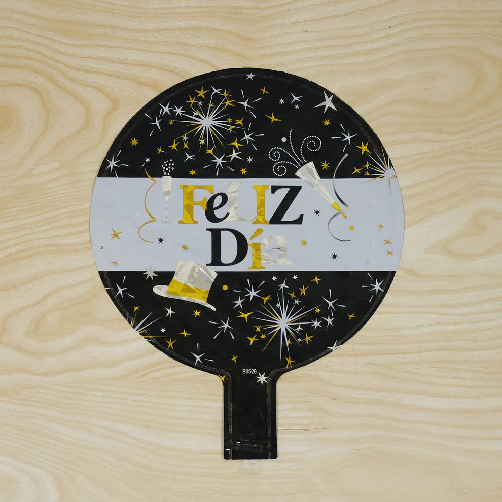 Black Gold 'Feliz Dia' Foil Balloon – Bright Party Decor for Celebrations (5pcs)