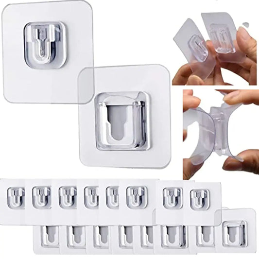 Double-Sided Adhesive Wall Hooks Heavy-Duty Seamless Adhesive Hook Non-Marking Punch-Free