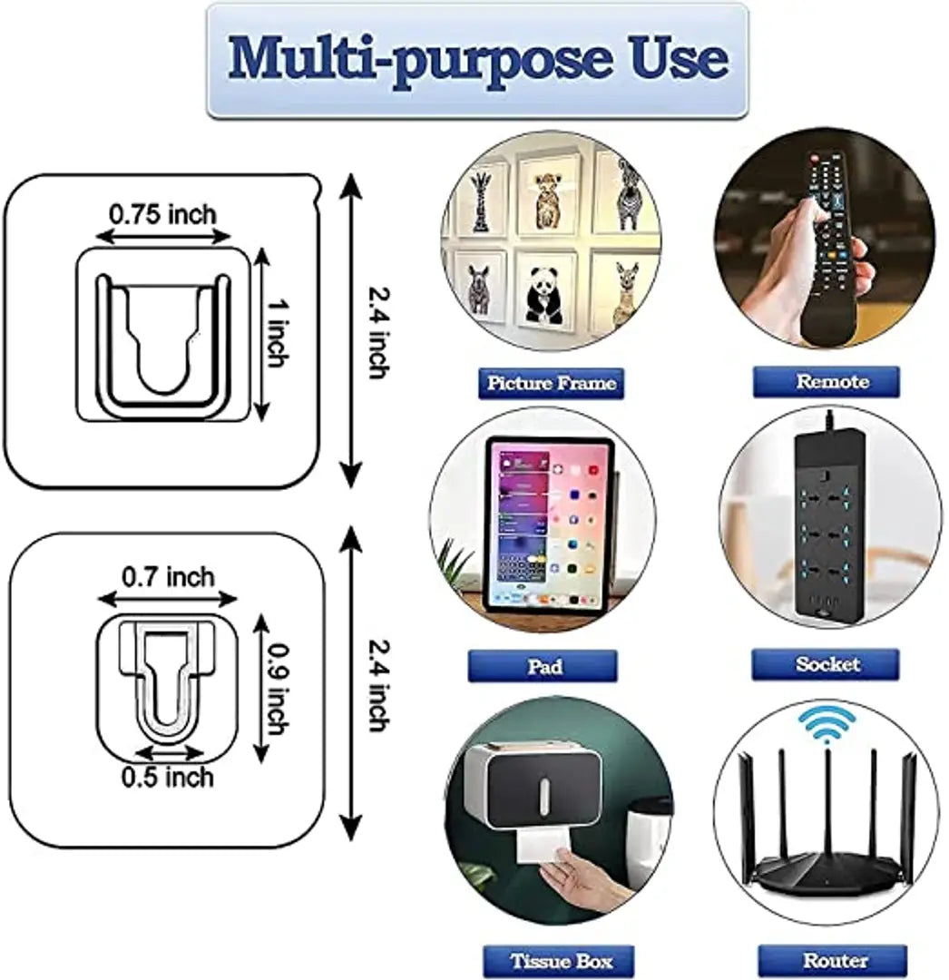 Double-Sided Adhesive Wall Hooks Heavy-Duty Seamless Adhesive Hook Non-Marking Punch-Free