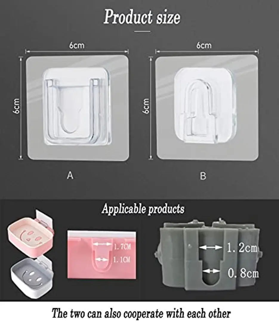 Double-Sided Adhesive Wall Hooks Heavy-Duty Seamless Adhesive Hook Non-Marking Punch-Free