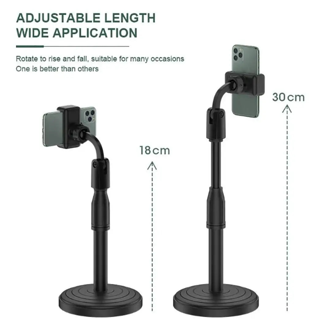 Universal Tabletop Mobile Stand for Table with Adjustable Height 360 Degree Rotati