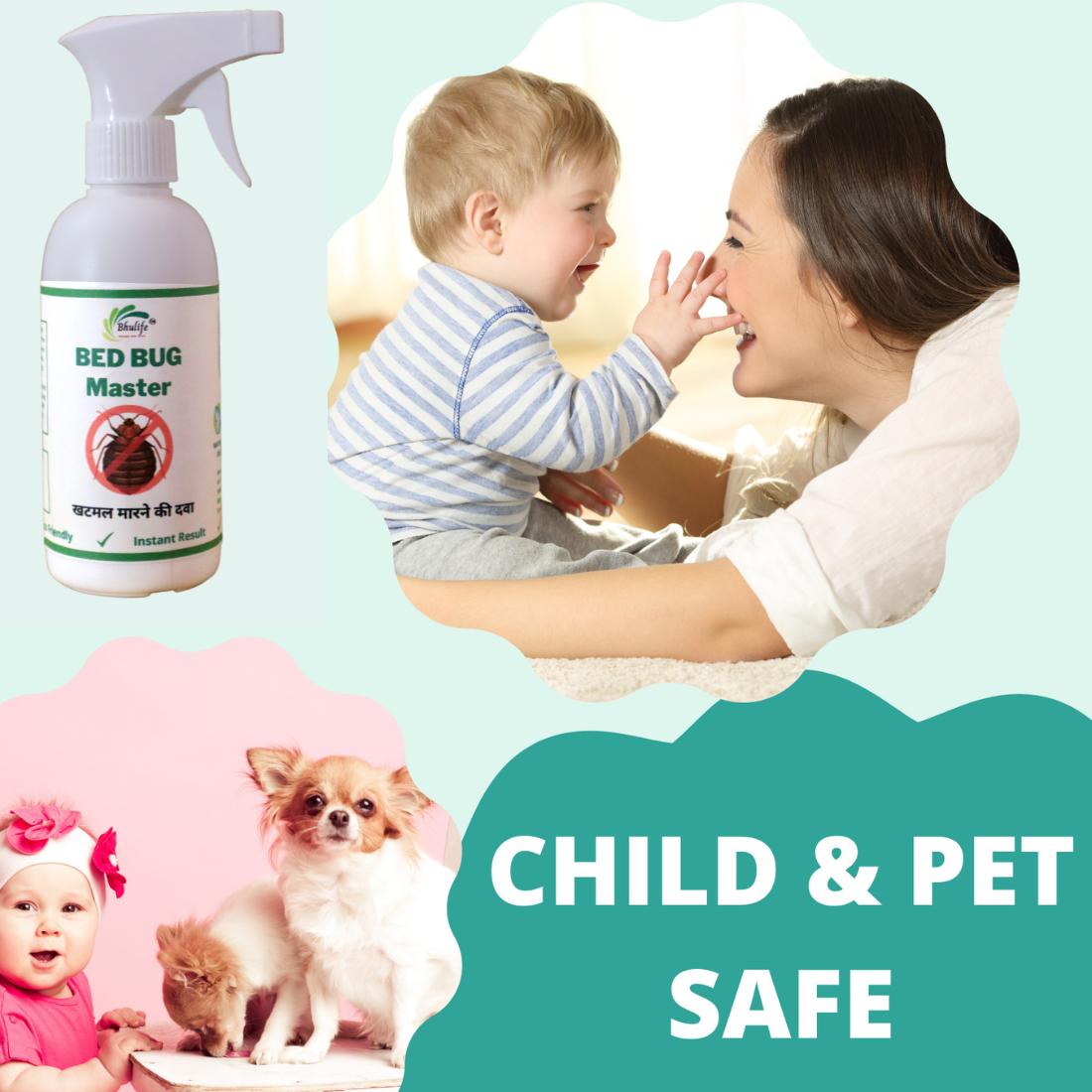 Bhulife BedBug Eliminator Effective for Sucking Ticks and Fleas for Cattle and Pets