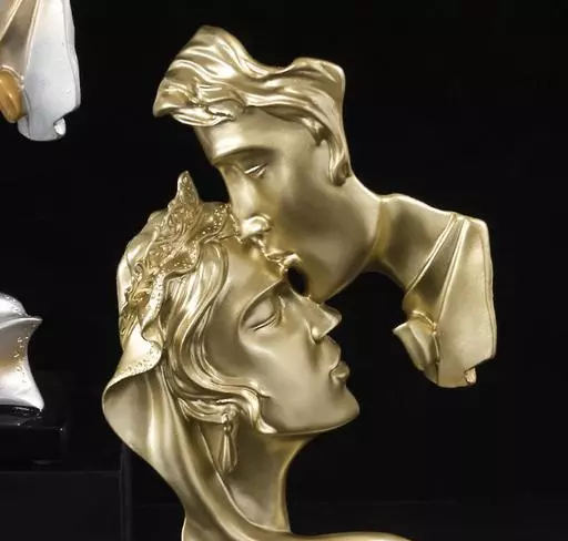 Love Couple Showpiece Home Decor Figurines Racks,Shelves,Table Decorative Living Room Bed Room Anniversary Wedding Valentine Beautiful Gift Items (Love Couple Statue Gold
