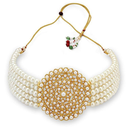 Trendy Pearls Choker Set