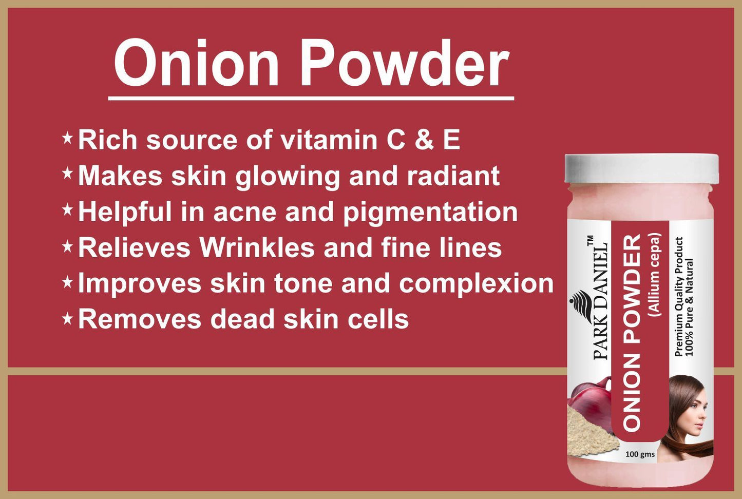 Park Daniel Cinnamon Powder & Onion Powder Combo pack of 2 Jars of 100 gms(200 gms)