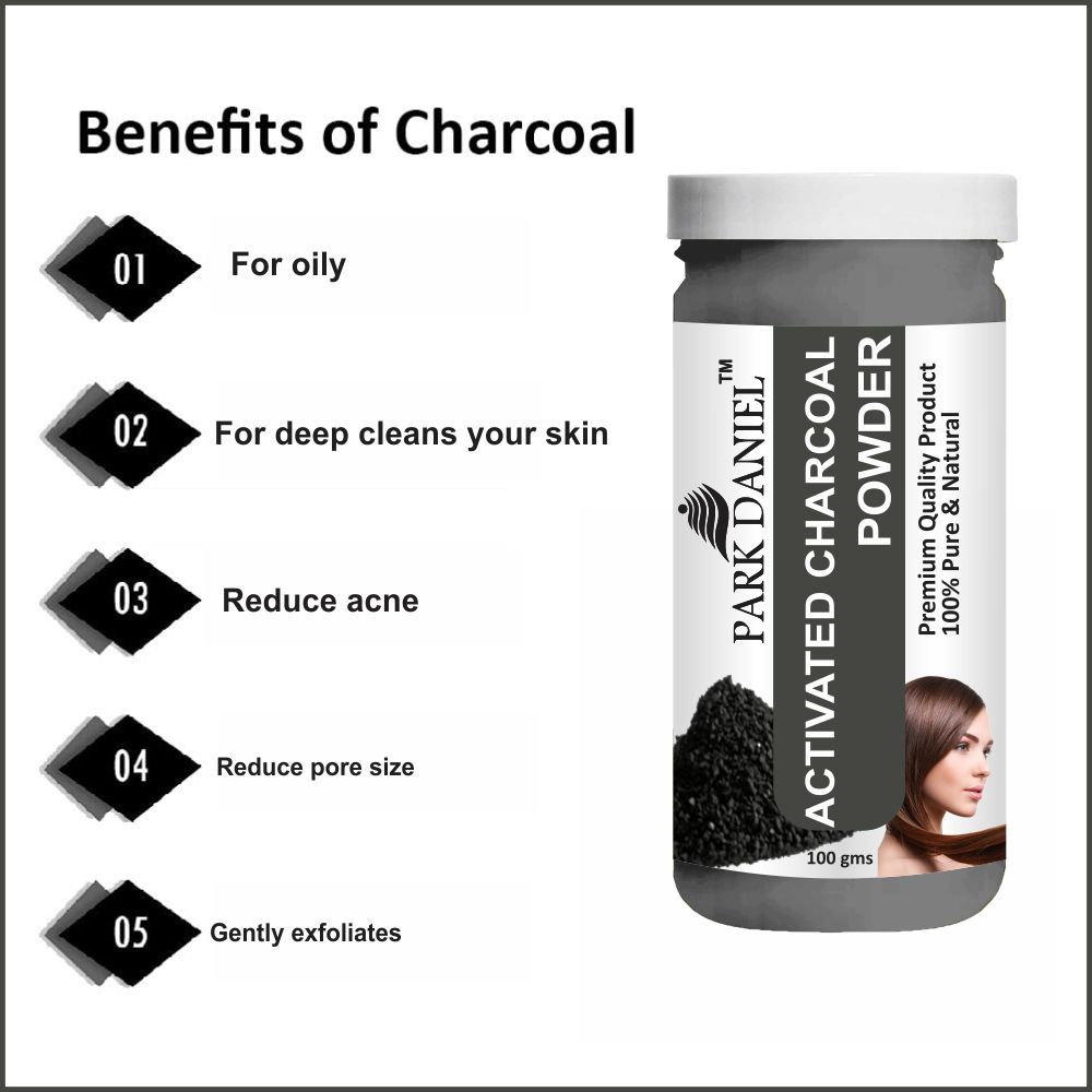 Park Daniel Orange Powder & Activated Charcoal Powder Combo pack of 2 Jars of 100 gms(200 gms)