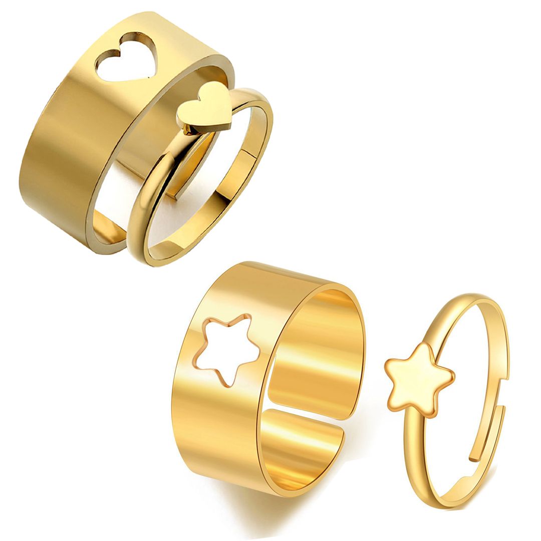 Stunning Gold Plated Rings (Combo)