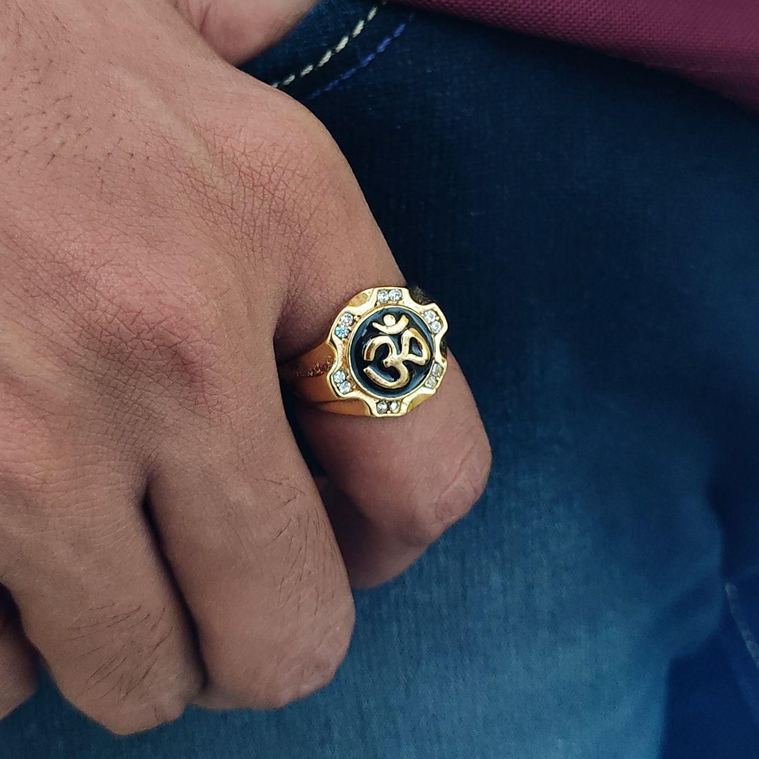 Latest Fancy Men's Gold Plated Finger Ring