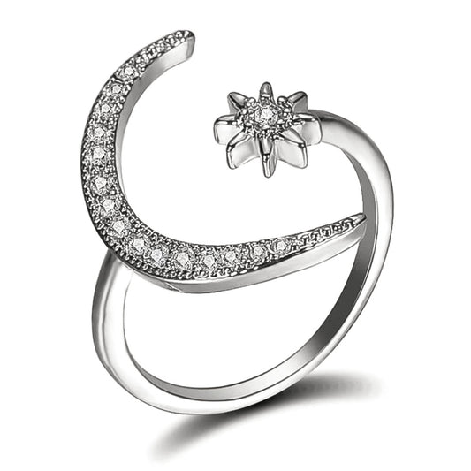 Titanium Stylish Look Women Ring Stainless Steel Silver Plated Ring